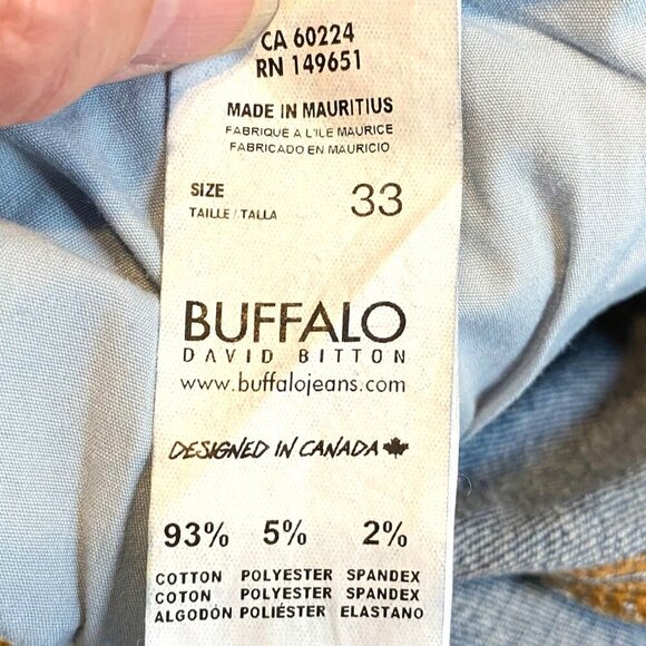 Buffalo David Bitton Alexa Mid Rise Skinny Jeans W33  Long Blue Denim - Picture 7 of 9